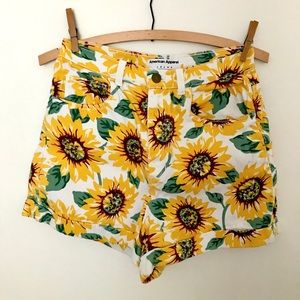 American Apparel High Waist Shorts Sunflower 28 29